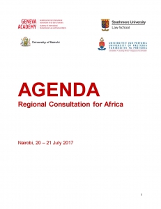 Cover page of the agenda