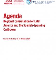 Cover of the Agenda of the Regional Consultation for Latin America and the Spanish-Speaking Carribean