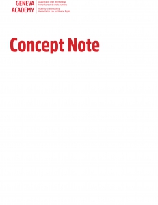 Cover of the Concept Note