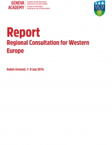 Cover of the Report of the Regional Consultation for Western Europe