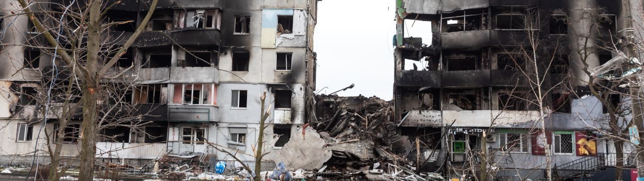 Ruined houses of Borodianka, Ukraine