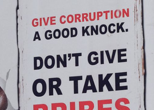 Poster on corruption