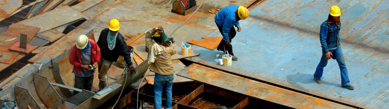 Shipyard workers, Batam, Indonesia