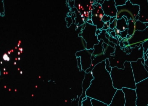 Photos taken from the Norse Attack Map.     The map shows in realtime attacks that happen on the Norse honeypots.