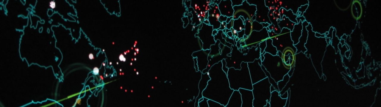 Photos taken from the Norse Attack Map.     The map shows in realtime attacks that happen on the Norse honeypots.