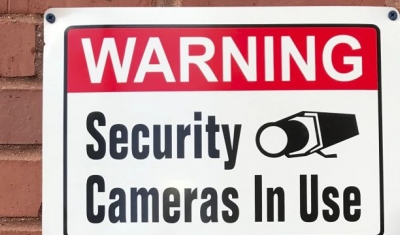 Warning sign about use of camera