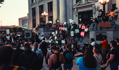 Police officers during a demonstration