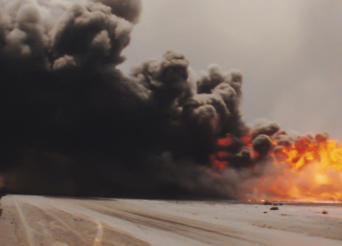 Burning oil fields in Kuwait