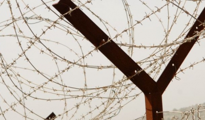 Bethlehem, Bittar Illit settlement. Detail of the West Bank Barrier