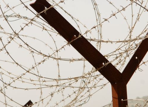 Bethlehem, Bittar Illit settlement. Detail of the West Bank Barrier