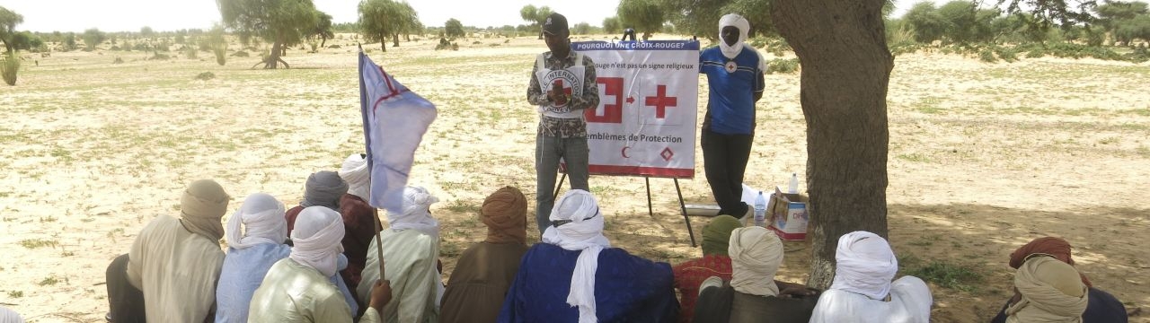 Mali,  Gao region, Ansongo cercle, Fafa. ICRC dissemination session about international humanitarian law for the army of Mali. 