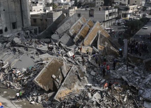 Destroyed building in Gaza, 2014