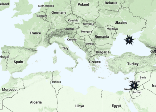 Map of the Rule of Law in Armed Conflicts Online Portal with military occupations