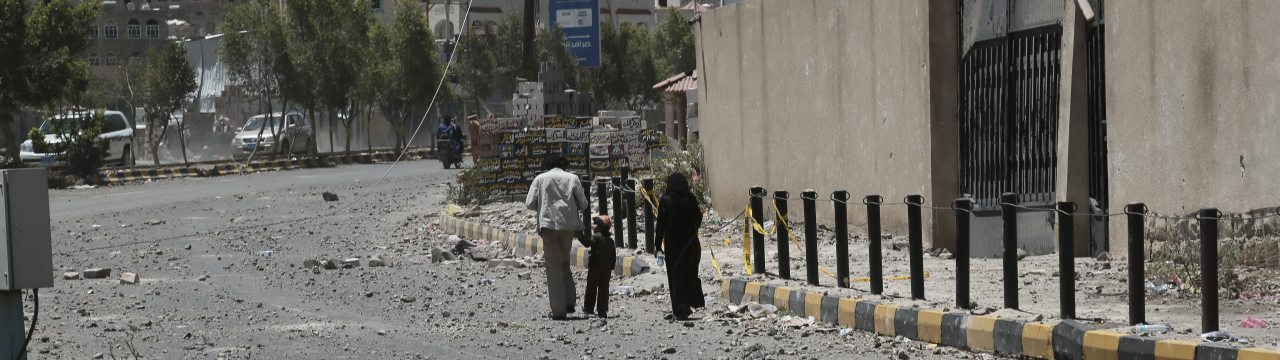 Yemen, Sana'a, Faj Attan. Damages to civilian buildings following the fighting.