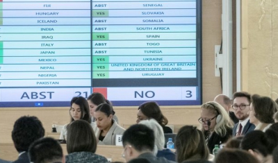 Voting during the  40th session of the Human Rights Council, March 2019