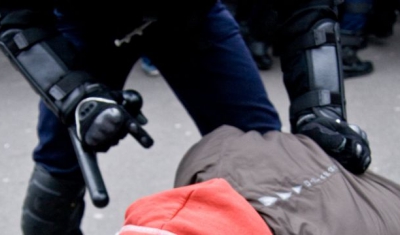 A police officer during a demonstration