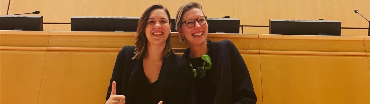 Portrait of Anna and Paula at the UN