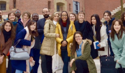 Group photo of MTJ students during their study trip to Poland