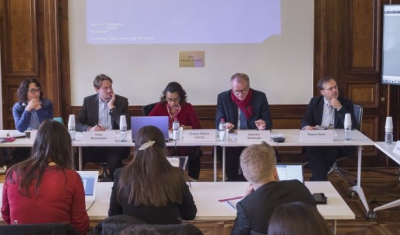 Participants in a meeting of the UN Treaty Body members Platform