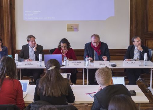 Participants in a meeting of the UN Treaty Body members Platform