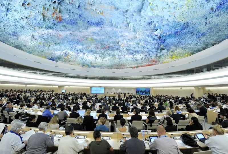 View of the UN Human Rights Council in Geneva