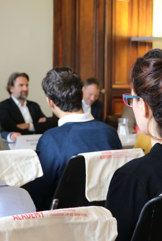 Students of the MAS in Transitional Justice during a class at the Geneva Academy