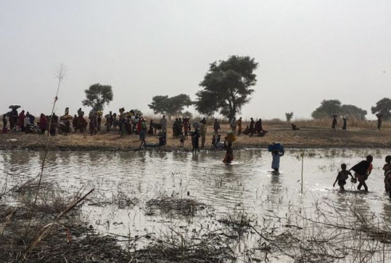 Bodo , Cameroon - People fleeing Rann