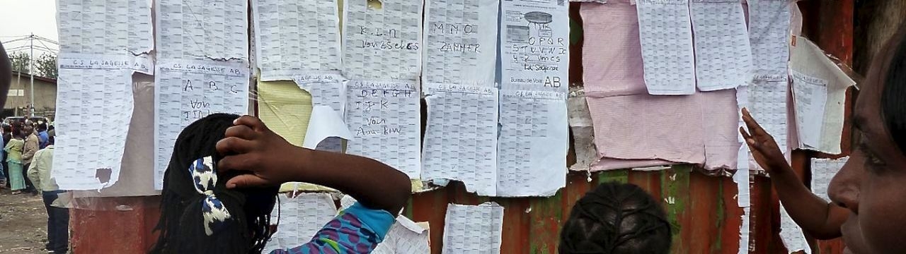 	 Enough Project  Voters list at polling station Afia Katindo in Goma, DRC.