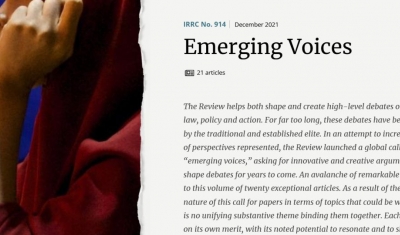 Webpage of the Emerging Voices Edition of the International Review of the Red Cross