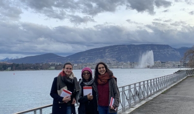 The 2021 Pictet Team in front of the Geneva Lake