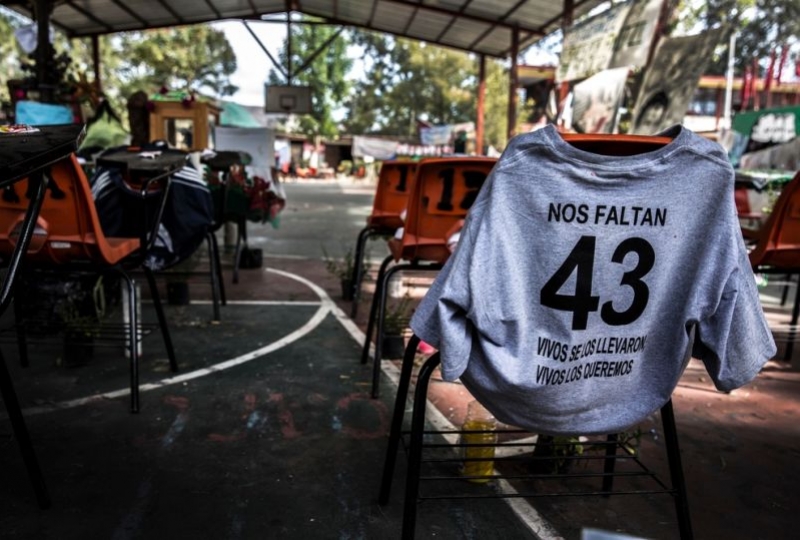 Mexico, t-shirt on a chair about missing students