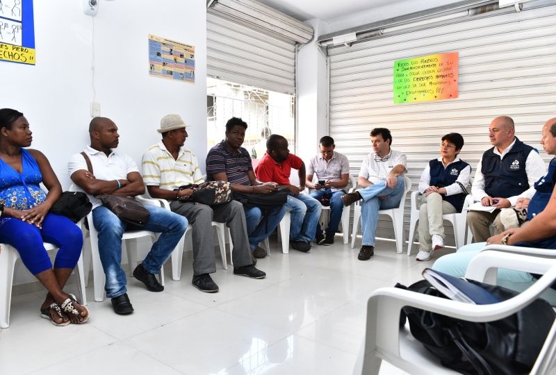 Visit of Colombia Defensoria del Pueblo at Tumaco's Casa de Derechos