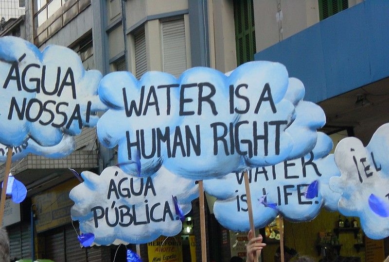 Demonstration against water privatization