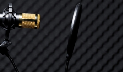 Microphone Condenser, gold mic