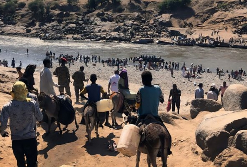 Refugees fleering violence in Tigray