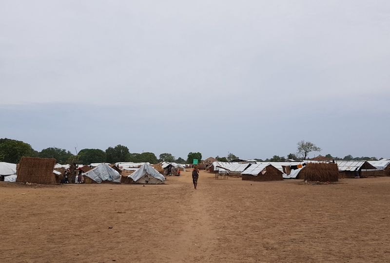An camp of internally displaced persons in Mozambique