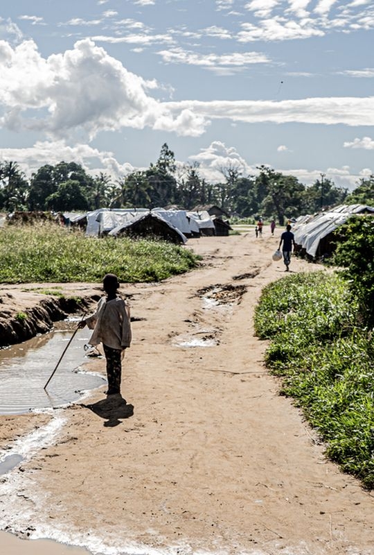 A view of the 25 de Junho camp for internally displaced people in Mozambique’s Cabo Delgado province which has seen armed conflict resulting in hundreds of thousands of people being displaced.