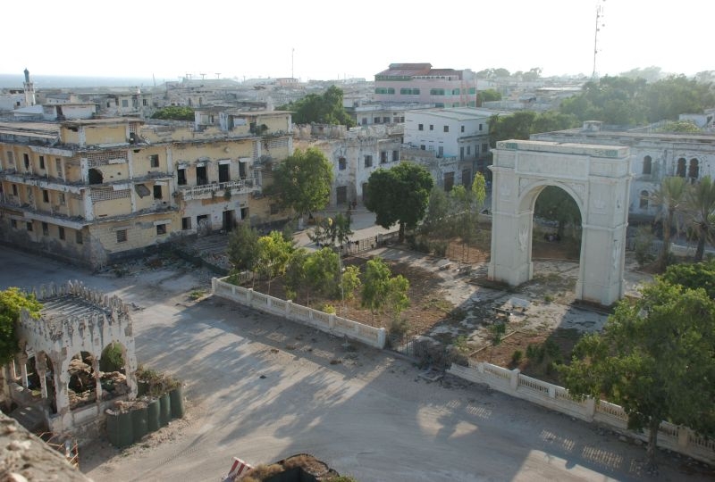Destruction in 	 Enough Project Downtown Mogadishu