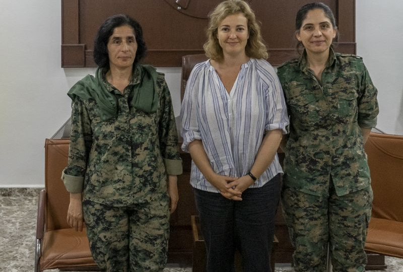 Dr Annyssa Bellal with the YPJ General Command