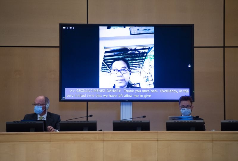 Cecilia Jimenez-Damary, Special Rapporteur on the human rights of internally displaced persons, 44th session of the Human Rights Council. 9 july 2020. 