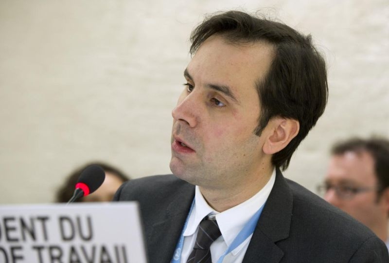 Olivier de Frouville, Chairperson of the Working Group on Enforced or Involuntary Disappearance, addresses the 22nd Session of the Human Rights Council. Wednesday 6 March 2013