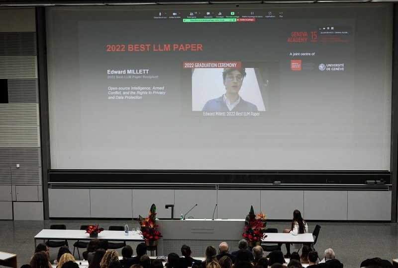 Edward Millet's speech for the 2022 Best LLM Paper Prize