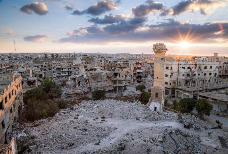 Destroyed mosque in Mossul