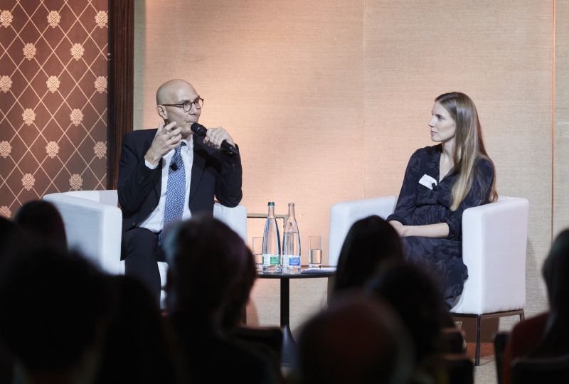 Volker Türk and Kasmira Jefford at the Geneva Academy's 15th anniversary reception