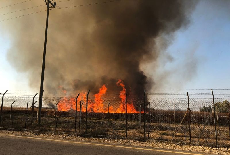 Fires in Israel that caused from burning kites and balloons that sent from the Gaza strip to Israel by Hamas.