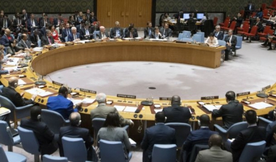 Photo of the UN Security Council in session