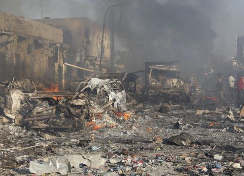 Bomb explosition in Mogadishu, Somalia