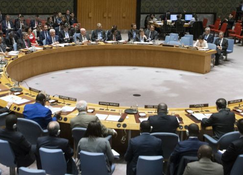 Photo of the UN Security Council in session