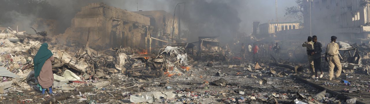 Bomb explosition in Mogadishu, Somalia