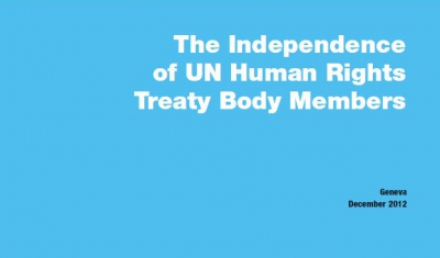 Cover of the In-Brief No1: The Independence of Treaty Bodies’ Members
